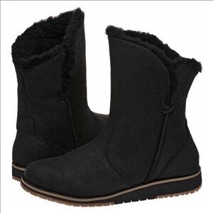 Emu Australia Sheepskin black fuzzy winter boots